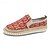 voordelige Hereninstappers &amp; loafers-Geborduurde herenespadrilles - comfortabele canvas vissersschoenen met rood patroon voor casual en strandkleding