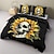 cheap Halloween Bedroom-Halloween Floral Skull Duvet Cover Set - Includes Duvet Cover and Pillowcases - Spooky and Festive Design - Soft and Comfortable Fabric - Perfect for Halloween Home Decor