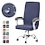 cheap Chair Cover-Stretch Water Resistant Waffle Velvet Office Chair Cover with Zipper - Home Office Chair Slipcover - Durable and Soft Fabric - Easy to Install and Clean - Perfect for Protecting and Refreshing Chairs