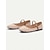 voordelige Platte damesschoenen-Mary Jane flats voor dames met patroon - stijlvolle schoenen met lage hak en verstelbare riem voor dagelijks comfort