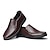 preiswerte Herrenpantoletten &amp; -slipper-Schwarze Leder-Loafer für Herren - bequeme Schlupfschuhe mit rutschfester Sohle