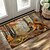 abordables Felpudo-Colcha de otoño, felpudo de ardilla forestal, alfombra de cocina, alfombra de suelo, alfombra antideslizante, alfombra a prueba de aceite, alfombra interior y exterior, decoración de dormitorio,