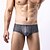 baratos Roupa Interior &amp; Meias para Homem-Homens 1 pc Cueca Boxer Boxers Poliéster Respirável Macio Confortável Xadrez Cintura Média Preto Branco