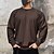 abordables Sweat-shirts basiques-Homme Sweat-shirt Noir Marron Kaki Gris Col ras du cou Uni Sport &amp; Loisir Quotidien Fête Coton Streetwear Basique Occasionnel Printemps &amp; Automne Vêtement Tenue Pulls Capuche Pulls molletonnés manche