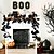 billige Kunstige blomster &amp; kranse-1 pakke halloween ahornbladguirlande - 5,7 fod halloween og efterårsdekoration, kunstigt hængende vinblad til efterårets boligdekoration