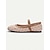 voordelige Platte damesschoenen-Mary Jane flats voor dames met patroon - stijlvolle schoenen met lage hak en verstelbare riem voor dagelijks comfort
