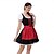 abordables Dirndl-Oktoberfest Vestidos Falda acampanada Trachtenkleader Mucama Alemán Munich prados Mujer Paño de estilo tradicional Vestido Delantal