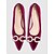 economico Formale-décolleté da donna con tacco a gattino in velluto bordeaux con fiocco di perle - scarpe eleganti per feste, matrimoni ed eventi speciali