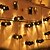 cheap Halloween Indoor-1.5M-10Leds Halloween Bat Crow Ghost Light String LED Iron Shaped Light Night Light Lighted Ghosts Festival Party Decoration Light Garden Courtyard Atmosphere Light Batteries Powered 1PC