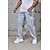preiswerte Cargohosen-Herren Cargo-Hosen Jogginghose Chinos Tasche Gerader Schnitt Elastischer Bund Einfarbig tragbar Weich Volle Länge Täglich Heim Outdoor Sport Einfach Schwarz Marineblau Mikroelastisch