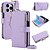 abordables Carcasas iPhone-teléfono Funda Para iPhone 17 Pro Max 17 Air 16 15 14 Pro Max Plus 16e 13 12 11 Pro Max Mini Funda Trasera Tarjetas billetera con Soporte Soporte para Anillo Cremallera Retro TPU Cuero de PU