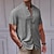 ieftine Business Casual-Bărbați Cămașă cămașă de in Cămașă cu guler chinezesc Cămașă cu guler mandarin Cămașă casual Camașă cu nasturi Simplu Vacanță Stradă Negru Alb Roz Îmbujorat Kaki Manșon scurt guler bunic Vară