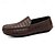 billiga Slip-ons och loafers till herrar-penny loafers i brunt krokodilmönster för män - körskor i läder som är slip-on för vardags- och högtidskläder