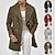 billige Trenchcoat for menn-Herre Frakk Trenchcoat Daglig Feriereise Høst vinter Polyester Myk Yttertøy Klær Mote Klassisk عادي Lomme Aftæpning Dobbeltkneppet