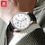abordables Montres à quartz-Montre en quartz minimale OLEVS pour homme mode lumineuse calendrier étanche décoration en cuir