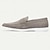 abordables Mocassins en cuir de qualité supérieure-mocassins en daim gris pour hommes - chaussures habillées à enfiler en peau de vache de qualité supérieure pour une tenue formelle et décontractée