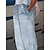 abordables bas graphiques-Femme Ample Pantalon baggy Poches latérales Bouffant Imprimer Design Taille médiale Cheville Blanc / Noir Eté