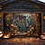 abordables Bannières de Garage et de Porte-Décorations de porte extérieur Couverture de porte de garage Bannière Champ de citrouilles Forêt effrayante Grande Décoration de fond pour les vacances Décorations murales de porte de garage extérieur
