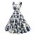 ieftine Rochii-Retro / vintage 1950 rockabilly Lungime Genunchi Rochii Rochie A-Line Rochie leagăn Floral Fruct Linia -A Costume de fancy Pentru femei Carnaval Mascaradă Vacanță Casul / Zilnic Petrecere cu tematic