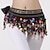 cheap Belly Dancewear-Womens Belly Dance Hip Scarf  Sweet Belly Dance Skirt Wrap Performance Bling Sequins Coins Belly Dance Costume