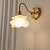 economico Luci da parete-applique da parete per interni a led bianco caldo e14 moderna illuminazione domestica moderna in vetro lampada da parete in metallo sconce per camera da letto sala da pranzo 85-265 v