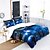 economico Set copripiumino-set copripiumino in 3 pezzi Galaxy Starry Sky Planet per la camera degli ospiti della camera da letto dell&#039;hotel, set confortevole di biancheria da letto
