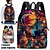 baratos Mochilas para Crianças e Adolescentes-Mochila com estampa de basquete para meninos e adolescentes – mochila escolar de grande capacidade com tema esportivo e design colorido de estilo urbano para uso diário e prática de ginástica