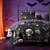 ieftine Dormitor de Halloween-Set de husă de pilota în stil întunecat de Halloween - design ciudat și misterios - include husă de pilota și fețe de pernă - țesătură moale și durabilă