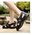 preiswerte Outdoor-Sandalen-schwarze Sandalen aus Kunstleder für Herren mit geschlossener Spitze und verstellbaren Riemen für die Freizeit und den Outdoor-Bereich