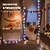 economico Striscie luci ad energia solare-200led luci decorative per fuochi d&#039;artificio, esplosione di tarassaco, stelle, luci a corda, design con filo di rame, tenda luminosa, batteria a energia solare opzionale, scatola usb 1 pz
