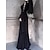 economico Vestiti-Punk &amp; Gotico Vestito Strega Morticia Addams Tinta unica Costume Per donna Fantasia Notte di Valpurga Halloween Carnevale Festa / Sera Adulti Vestito