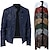 abordables Veste en simili-cuir-Homme Veste en Similicuir Veste de transition Veste moto Veste en cuir rouge Vacances Quotidien Coupe-vent Chaud Avec Poches Automne &amp; Hiver Uni Mode Classique Col montant Régulier Similicuir Argent