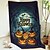 economico Camera di Halloween-coperta con decorazione di Halloween a forma di zucca di Jack O&#039; Lantern - pile morbido e accogliente con motivo a zucca festivo - perfetto per decorazioni di Halloween e per tenersi al caldo