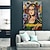 preiswerte Straßenkunst-Graffiti-Kunst-Ölgemälde, handgefertigt, Dame auf Leinwand mit Peace-Schriftzug, handgemalte Graffiti-Kunst, Street-Art-Malerei, Wandkunst, Ölgemälde, handgefertigt, berühmtes Ölgemälde