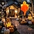 preiswerte Halloween im Freien-1 Stück Halloween-Dekoration: beleuchtetes Geister-Hängelicht für die Veranda, verstellbare Arme für Glasfenster, Baumdeko für drinnen und draußen – dekoratives Licht für festliche Atmosphäre mit 3 Beleuchtungsmodi (weiß und orange)