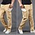 preiswerte Cargohosen-Herren Cargohose Cargohosen Taktische Hose Hose Hosen Wanderhose Knopf Elastische Taille Multi Pocket Glatt Schnelltrocknend tragbar Outdoor Täglich Campen und Wandern Modisch Klassisch Schwarz