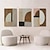 abordables Peintures Abstraites-art mural wabi sabi marron et blanc peint à la main peinture abstraite marron et noire sur toile peinture texturée blanche grande décoration murale neutre pour le salon cadre tendu