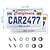 billige Dekoration og beskyttelse af karrosseri-solid sølv rustfri bil nummerplade rammer universal rustfri stål holder med skruer  &amp; caps os standard 2stk
