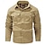 halpa Miesten takit-Miesten Kuorma-auton takki Utility takki Cargo takki Päivittäin Loma Pidä lämpimänä Tasku Syystalvi Tavallinen Muoti Klassinen Kauluskäänne Normaali Musta Sininen Ruskea Apila Khaki Jackets