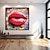economico arte di strada-pittura a olio pop art dipinti a mano labbra astratte dipinti su tela dipinti a mano pittura acrilica ricca e strutturata arte murale moderna opere d'arte di strada dipinte a mano pittura per