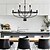 cheap Candle-Style Design-LED Pendant Light 6/9/12-Light Industrial Vintage Large Round Rustic Candle Chandelier for Living Room Bedroom 110-240V