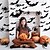 levne Halloween samolepky-Sada 68 ks velkých 3D samolepek na zeď s pavoukem a netopýrem - černé samolepky na halloweenskou výzdobu