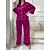 voordelige Nachtkleding voor dames-dames pyjama sets pure kleur mode comfort thuis dagelijks bed imitatie zijde zijde ademend revers lange mouw shirt broek knoop zak herfst thuis outfits