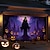 billige Halloween garage dør dække-halloween dørdekorationer udendørs halloween garagedørdæksel jack o lanterne banner stort billedtæppe baggrund fugleskræmsel dekoration til ferie udendørs garagedør hjem vægdekorationer