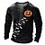 abordables Fantasma y calavera-Calabaza Vacaciones Moda Diario Hombre Impresión 3D Henley Shirt Festivos Halloween Camiseta Negro Manga Larga Henley Camisa Verano Primavera Otoño Ropa Normal S M L XL XXL XXXL