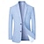 ieftine Sacouri clasice pentru bărbați-Bărbați Absolvire Blazer Afaceri Petrecere cu cocktail Petrecere Nuntă Modă Casual Primăvara &amp; toamnă Poliester Culoare solidă Buzunar Nasturi Comfortabil Cu Un Nasture Blazer Cafea Albastru Deschis
