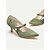 billige 1950&amp;#39;erne-grønne mary jane satin hæle med perle knap - elegante damesko til formelle begivenheder og kontortøj