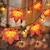 cheap Halloween Lights-Thanksgiving Decoration Garland Maple Leaf Pumpkin String Lights Halloween Decoration Fall Light String 1.5/3/6m 10/20/40LED USB/ Battery Powered Christmas Wedding Party Autumn Home Garden Balcony