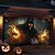 preiswerte Halloween Garagentorabdeckung-Halloween-Türdekorationen für draußen, Halloween-Garagentorabdeckung, Jack-o-Laternen-Banner, Kürbisskelett, Tod, draußen, große Kulisse für die Feiertage, Garagentor für draußen, Wanddekorationen