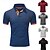 billige Klassisk poloskjorte for menn-Herre POLO T-skjorte Golf skjorte Avslappet Daglig Polokrage Klassisk Kortermet Fritid Myk Polkadotter Punkt Knapp foran Sommer Vår Normal Svart Hvit Rød Navyblå Oransje lysegrå POLO T-skjorte